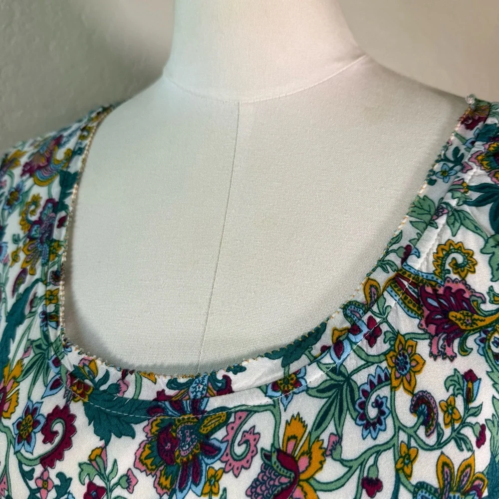 Soft Surroundings Kara Tiered Floral Bohemian Maxi Dress Size Large - Picture 10 of 16